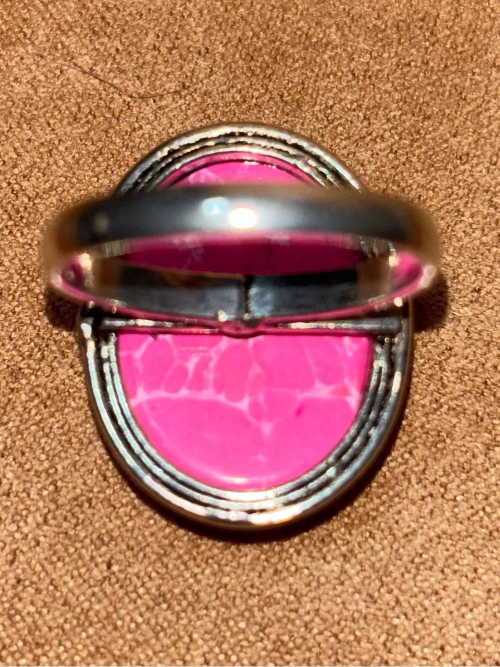 Sterling Silver Pink Statement Ring